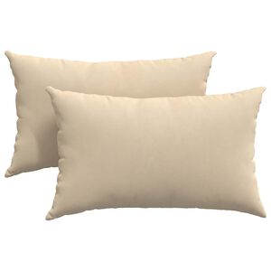 vidaXL Sofapuder 2 stk. Stof Creme 50 x 30 cm