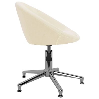 vidaXL drejelige spisebordsstole 6 stk. stof cremefarvet