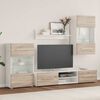 vidaXL TV-skabe i 5 dele med LED-belysning konstrueret tr&aelig; sonoma-eg