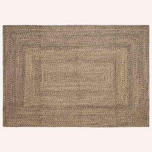vidaXL Omr&aring;de t&aelig;ppe Naturfarvet og sort 160 x 230 cm Jute