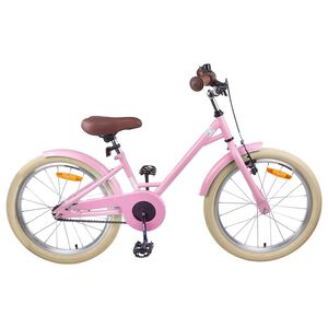 vidaXL B&oslash;rnecykel 18 tommer til 5-7 &aring;r gammel Lys pink
