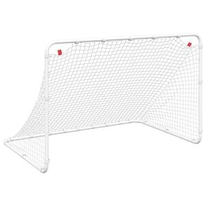 vidaXL fodboldm&aring;l hvid 122x81x81 cm st&aring;l