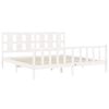 vidaXL sengeramme uden madras 200x200 cm massivt fyrretræ hvid