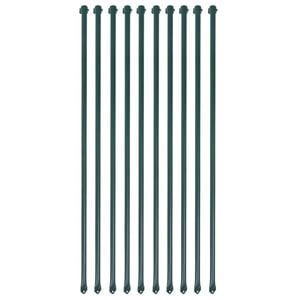 vidaXL plantest&aelig;nger 10 stk. 1 m metal gr&oslash;n