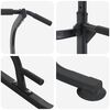 vidaXL Power Tårn Dip Station Andet Sort 95 x 102 x (160-210) cm