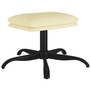 vidaXL fodskammel 60x60x36 cm kunstl&aelig;der cremefarvet