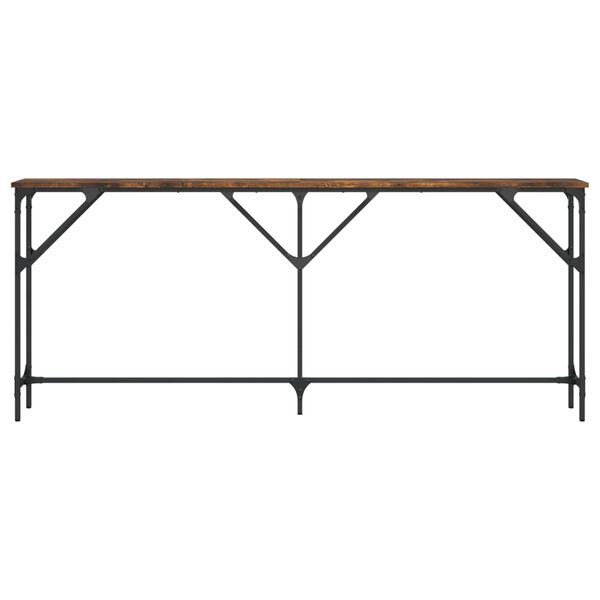 vidaXL konsolbord 180x23x75 cm konstrueret tr&aelig; r&oslash;get egetr&aelig;sfarve