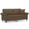 vidaXL 2-personers sofa med puder og hynder 140 cm stof brun