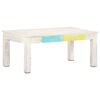 vidaXL sofabord 110x60x45 cm massivt mangotr&aelig; hvid