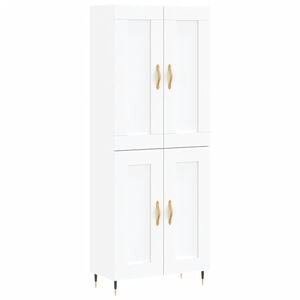 vidaXL h&oslash;jskab 69,5x34x180 cm konstrueret tr&aelig; hvid