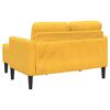 vidaXL 2-personers sofa med chaiselong L-formet 125 cm linned lysegul