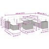 vidaXL sofas&aelig;t til haven 9 dele med hynder polyrattan lysegr&aring;