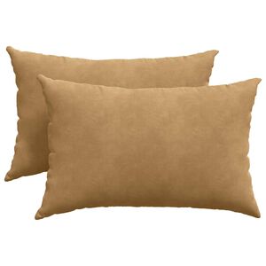 vidaXL Sofapuder 2 pcs Brun 60 x 40 cm Velourstof