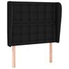 vidaXL sengegavl med kanter 93x23x118/128 cm stof sort