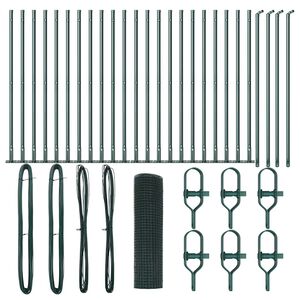 vidaXL Hegnsp&aelig;l Gr&oslash;n 50 x 0,8 m (12 x 12 mm net) St&aring;l og PVC