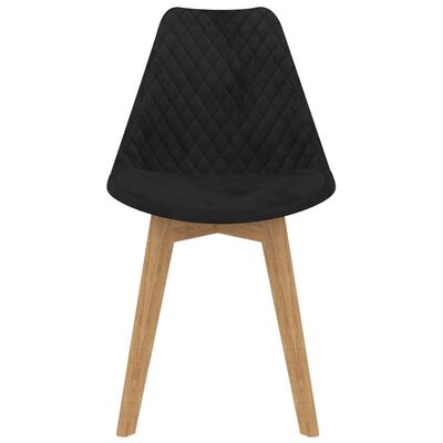 vidaXL spisebordsstole 2 stk. fløjl sort