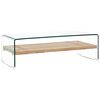 vidaXL sofabord 98 x 45 x 31 cm h&aelig;rdet glas transparent