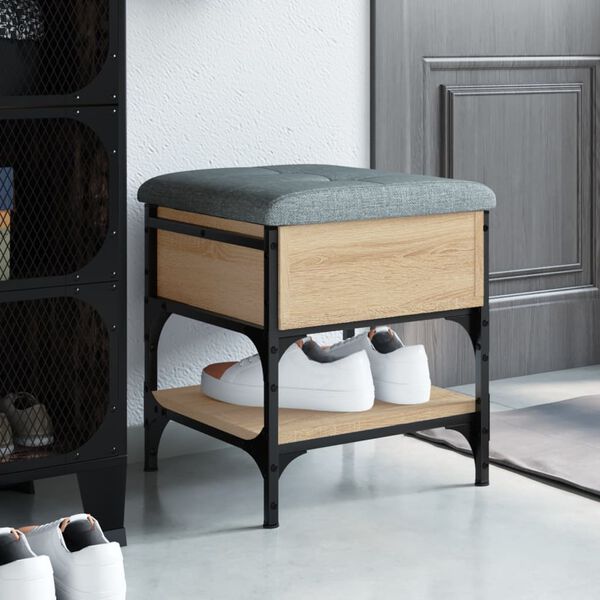 vidaXL skob&aelig;nk 42x42x45 cm konstrueret tr&aelig; sonoma-eg