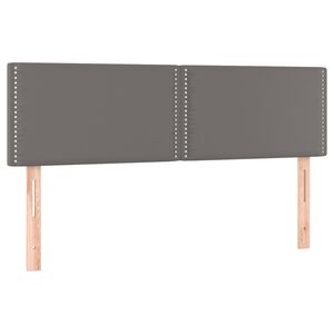 vidaXL sengegavle 2 stk. 72x5x78/88 cm kunstl&aelig;der gr&aring;