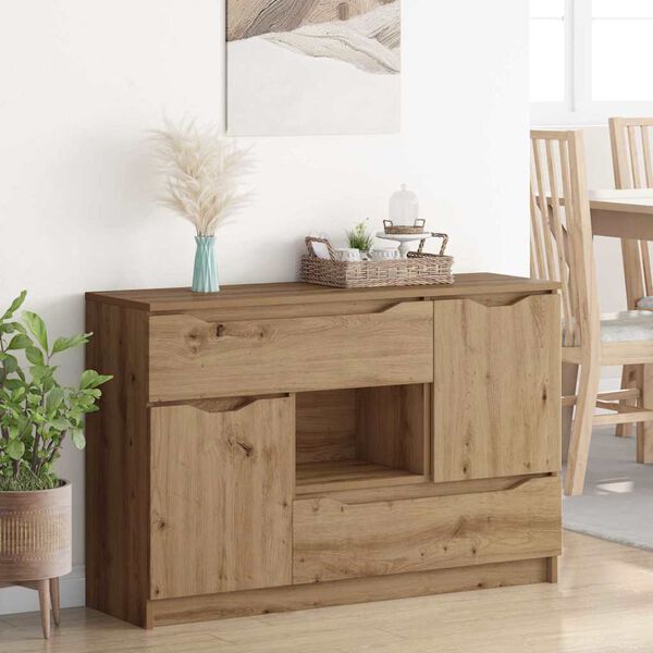 vidaXL Sideboard Artisan Egetr&aelig; 100 x 30 x 65,6 Konstrueret tr&aelig;