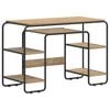 vidaXL Skrivebord med opbevaring Artisan-eg 113,5 x 52 x 75,5 cm