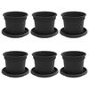 vidaXL Plantepotter 6 pcs Sort &Oslash; 12,5 x 10 cm Plastik