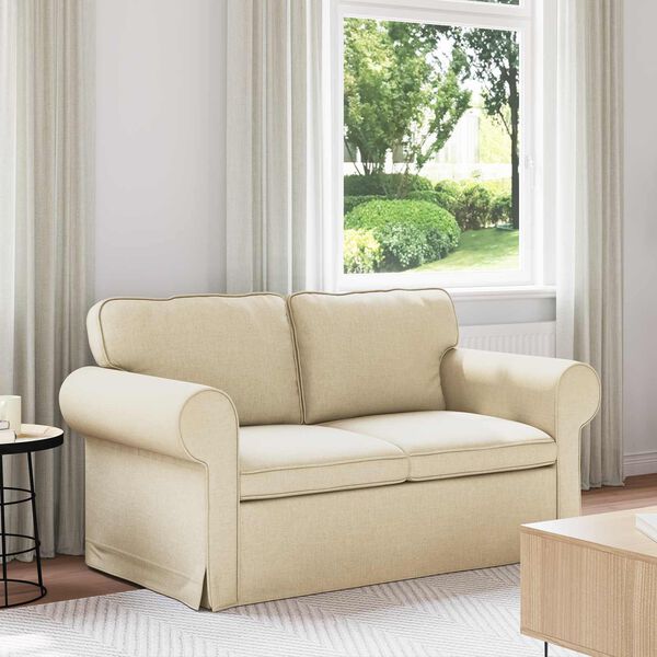 vidaXL Sofa Creme Samlede dimensioner: 155 x 82 x 80 cm (B x D x H)