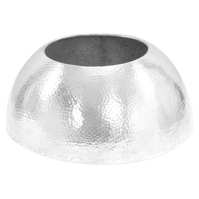 vidaXL sofabord hamret aluminium 70 x 30 cm sølvfarvet