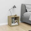 vidaXL tv-bord 37x35x37 cm konstrueret tr&aelig; hvid og sonoma-eg