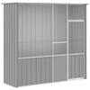 vidaXL fuglebur 215x78x200 cm galvaniseret st&aring;l gr&aring;