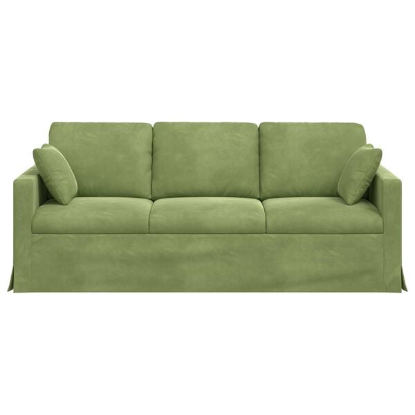 vidaXL Sofa Lys gr&oslash;n Samlede dimensioner: 198 x 78 x 80 cm (B x D x H)
