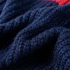 Sweater til børn str. 128 strikket marineblå