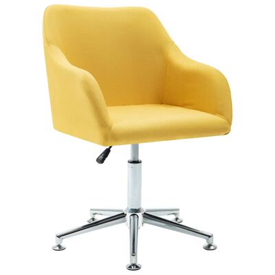 vidaXL drejelige spisebordsstole 4 stk. gul stof