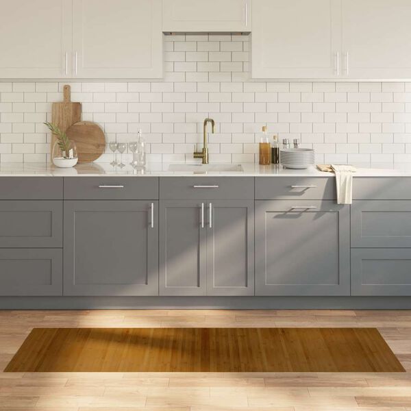 vidaXL gulvt&aelig;ppe 60x200 cm rektangul&aelig;r bambus brun