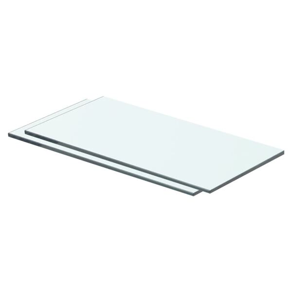 vidaXL hylder 2 stk. glaspanel 40 x 15 cm klar