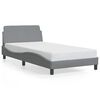 vidaXL sengeramme Dover 100x190 cm stof lysegr&aring;
