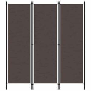 vidaXL 3-panels rumdeler 150 x 180 cm brun