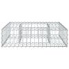 vidaXL Gabion h&oslash;jbed S&oslash;lv 80 x 80 x 20 cm Galvaniseret st&aring;l