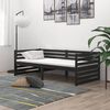 vidaXL daybed med madras 90x200 cm massivt fyrretr&aelig; sort