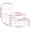 vidaXL kontinentalseng med madras 80x200 cm fl&oslash;jl m&oslash;rkegr&oslash;n