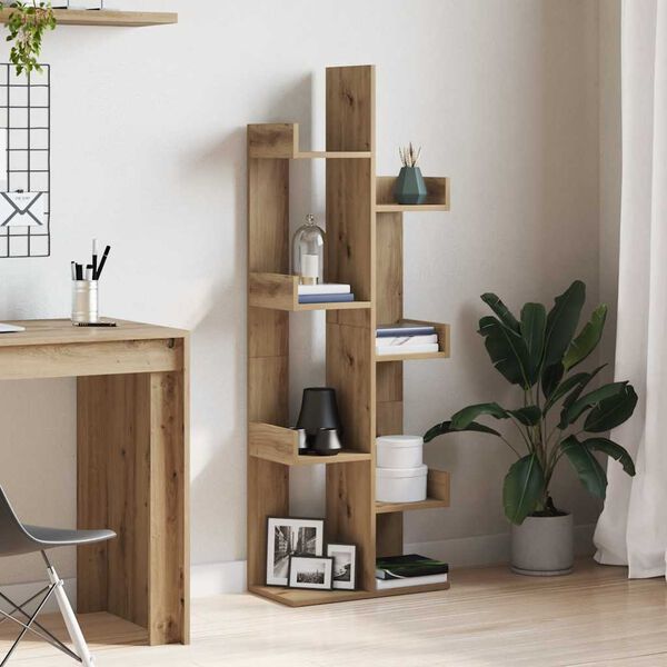 vidaXL bogskab 48x25,5x140 cm spånplade artisan eg