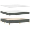 vidaXL Box spring seng med madras Gr&aring; 200 x 200 cm Stof