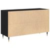 vidaXL Sideboard med skuffe Sort eg 100 x 36 x 60 cm Konstrueret træ