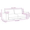 vidaXL 3-personers sofa 220x77x82 cm stof vinr&oslash;d