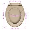 vidaXL soft close toilets&aelig;de quick release oval beige