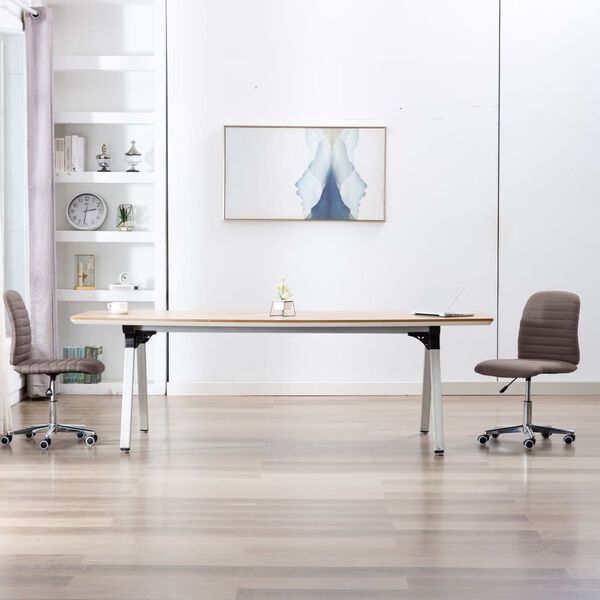 vidaXL spisebordsstole 2 stk. stof gråbrun