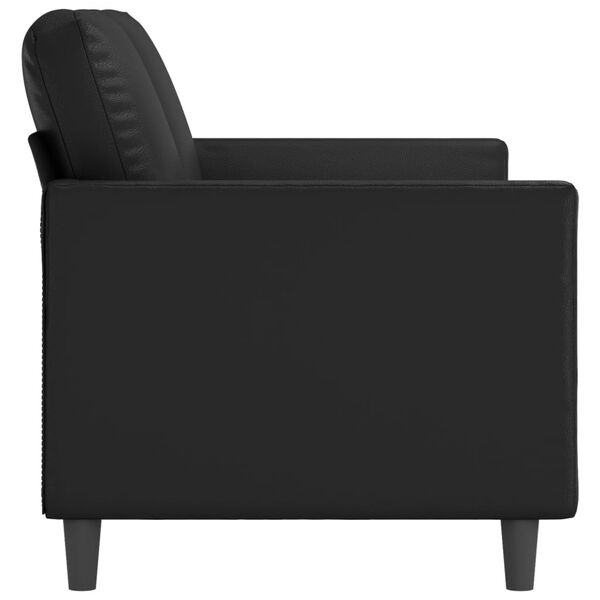 vidaXL 2-personers sofa 140 cm kunstl&aelig;der sort