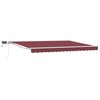 vidaXL Manuel markise-ramme med LED-lys Bordeaux og Hvid 5 x 3 m