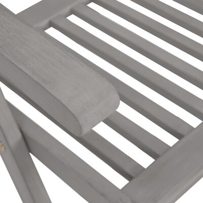 vidaXL lænestole til haven 4 stk. massivt akacietræ grå