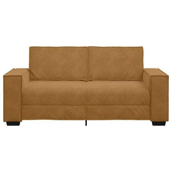 vidaXL 2-personers sofa 180x78x84 cm fl&oslash;jl brun